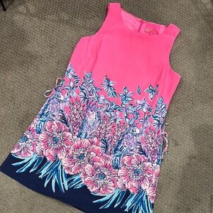 Lilly Pulitzer Pink and Blue Floral Skort Dress Size 4 NWT